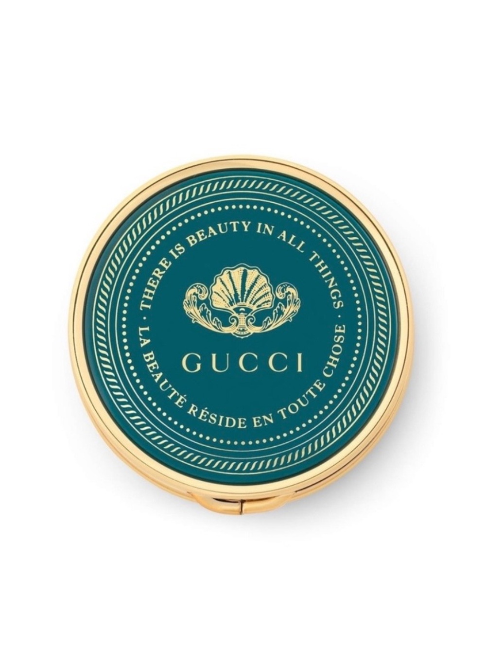 Gucci Teal and Gold Decorative Compact Balm and Case - Picture 2 of 6